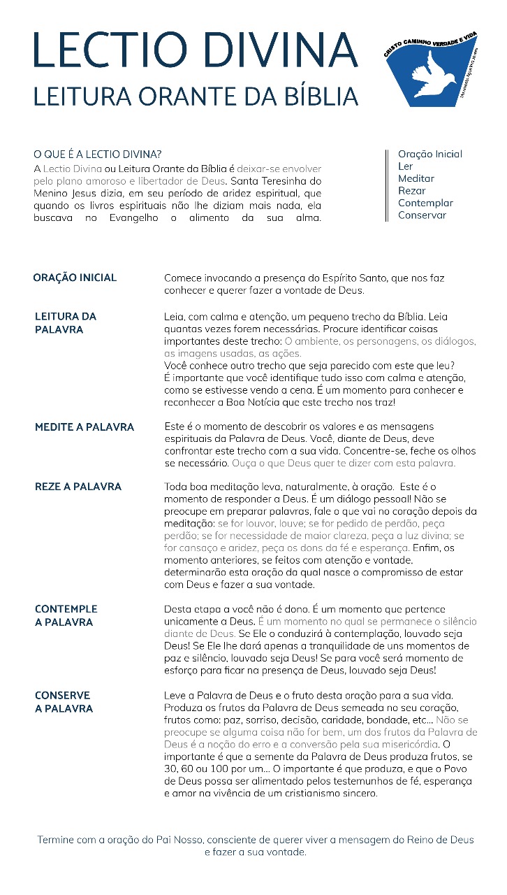 Lectio Divina Movimento água Viva Lectio Divina Movimento água Viva